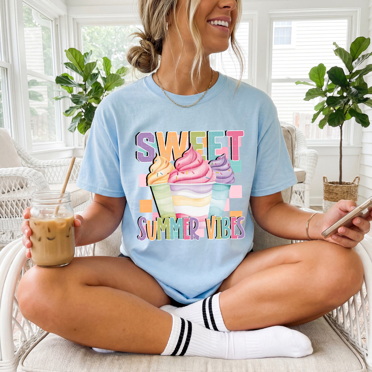 Sweet summer vibes ice cream (SDD) DTF Transfer
