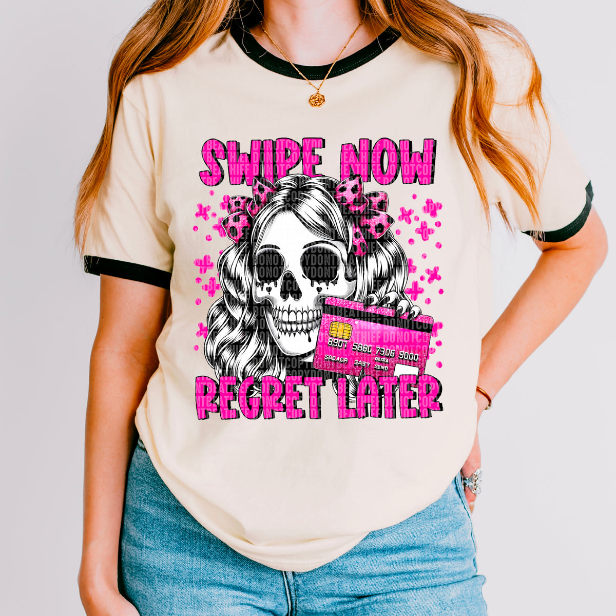 Swipe now regret later Skellie (SDD) DTF transfer