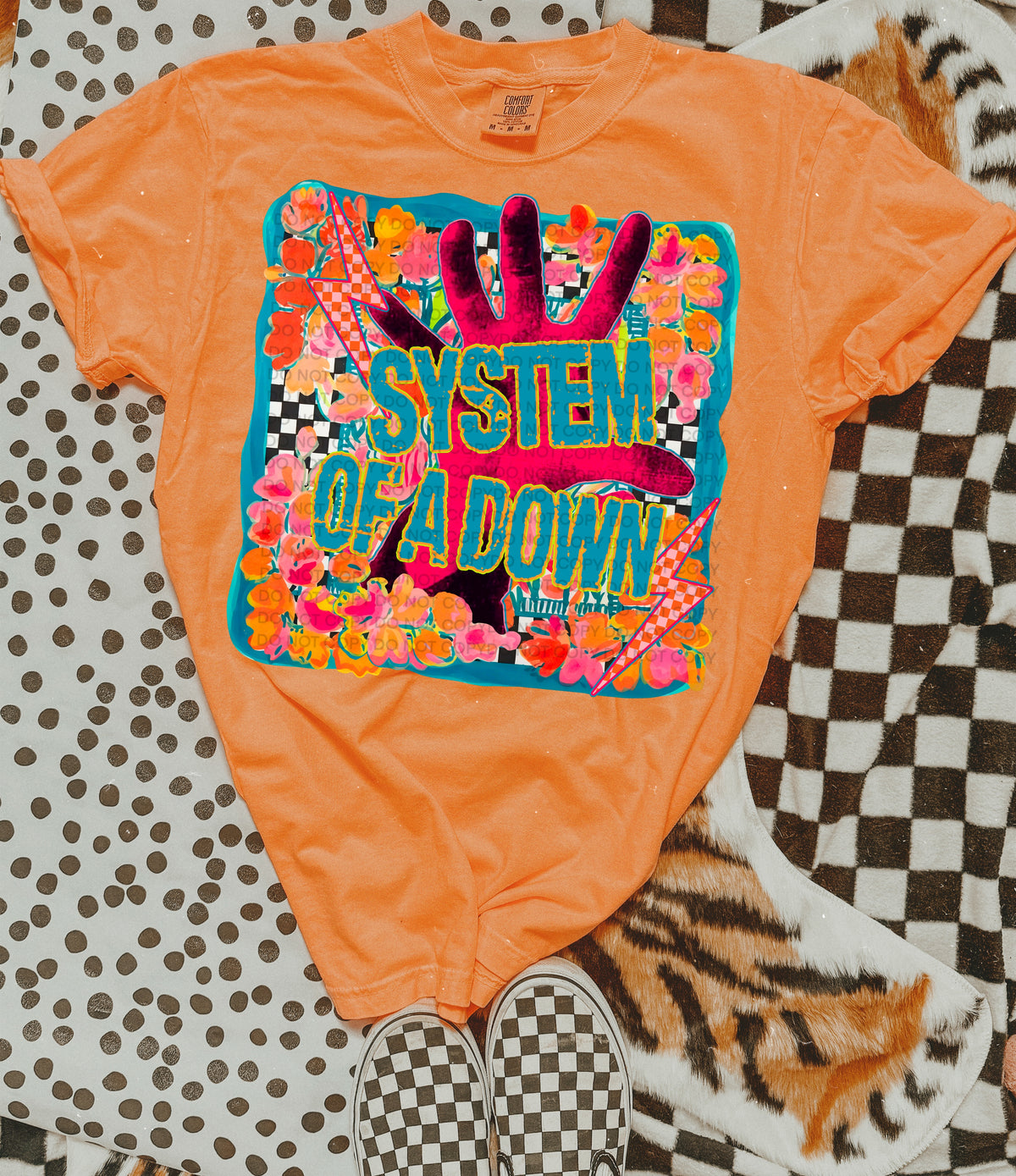 System of a down pink hand and floral (SCG) DTF Transfer