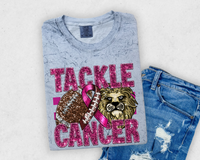 Tackle cancer football lion sequin 40255 DTF TRANSFER