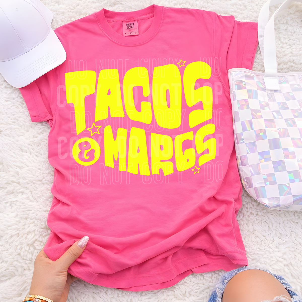 Tacos & Margs NEON YELLOW (SBB) DTF Transfer