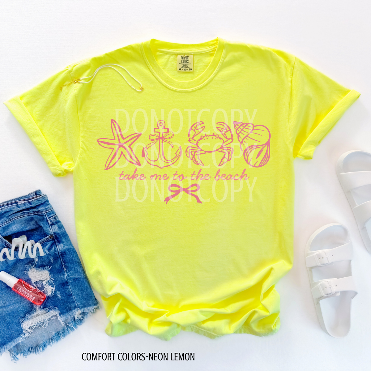 Take me to the beach PINK FONT (CSG) 105058 DTF transfer