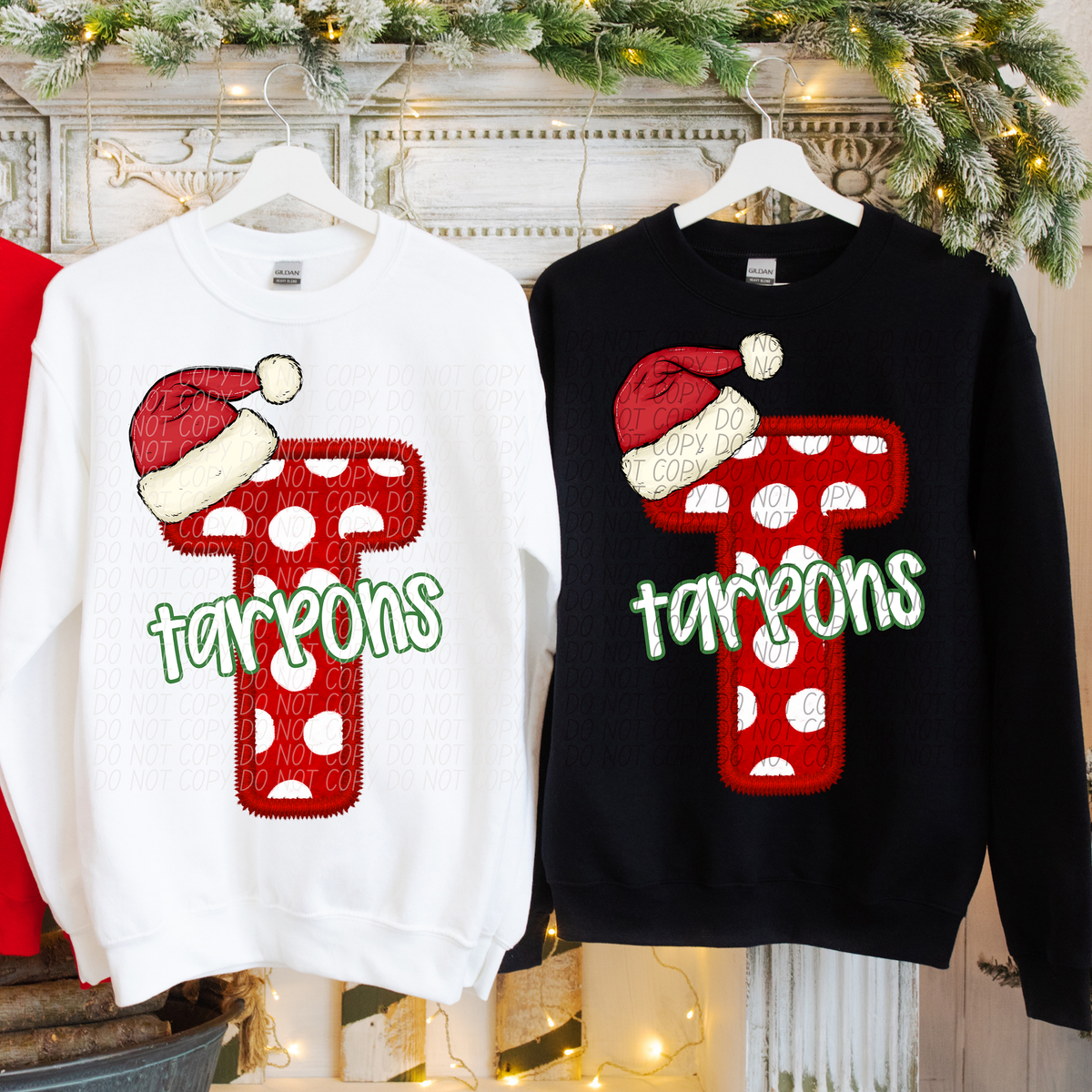 T Tarpons Christmas Faux Embroidery (CITY) 66373 DTF transfer