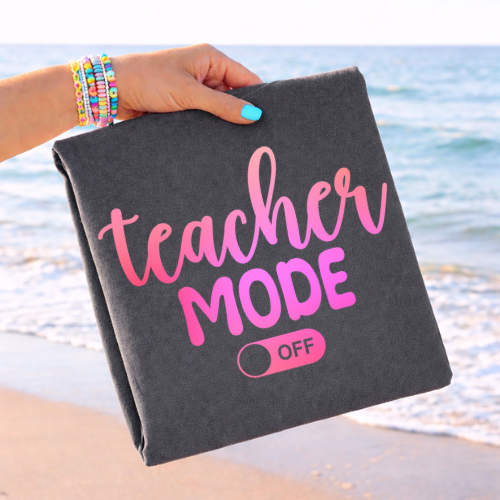 Teacher mode off PINK ombre (Parker) DTF Transfer