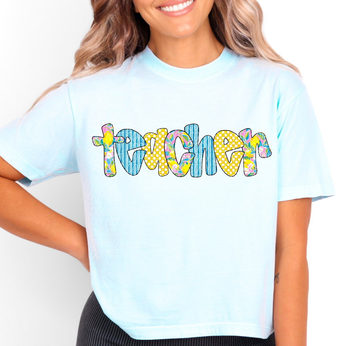 Teacher Lemon Font (CITY) DTF transfer