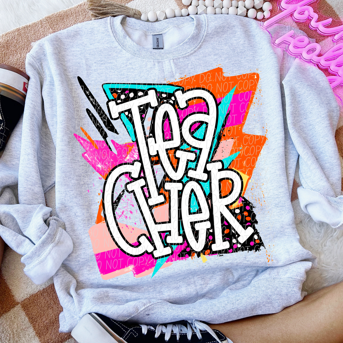 Teacher Bright Retro (CITY) DTF transfer