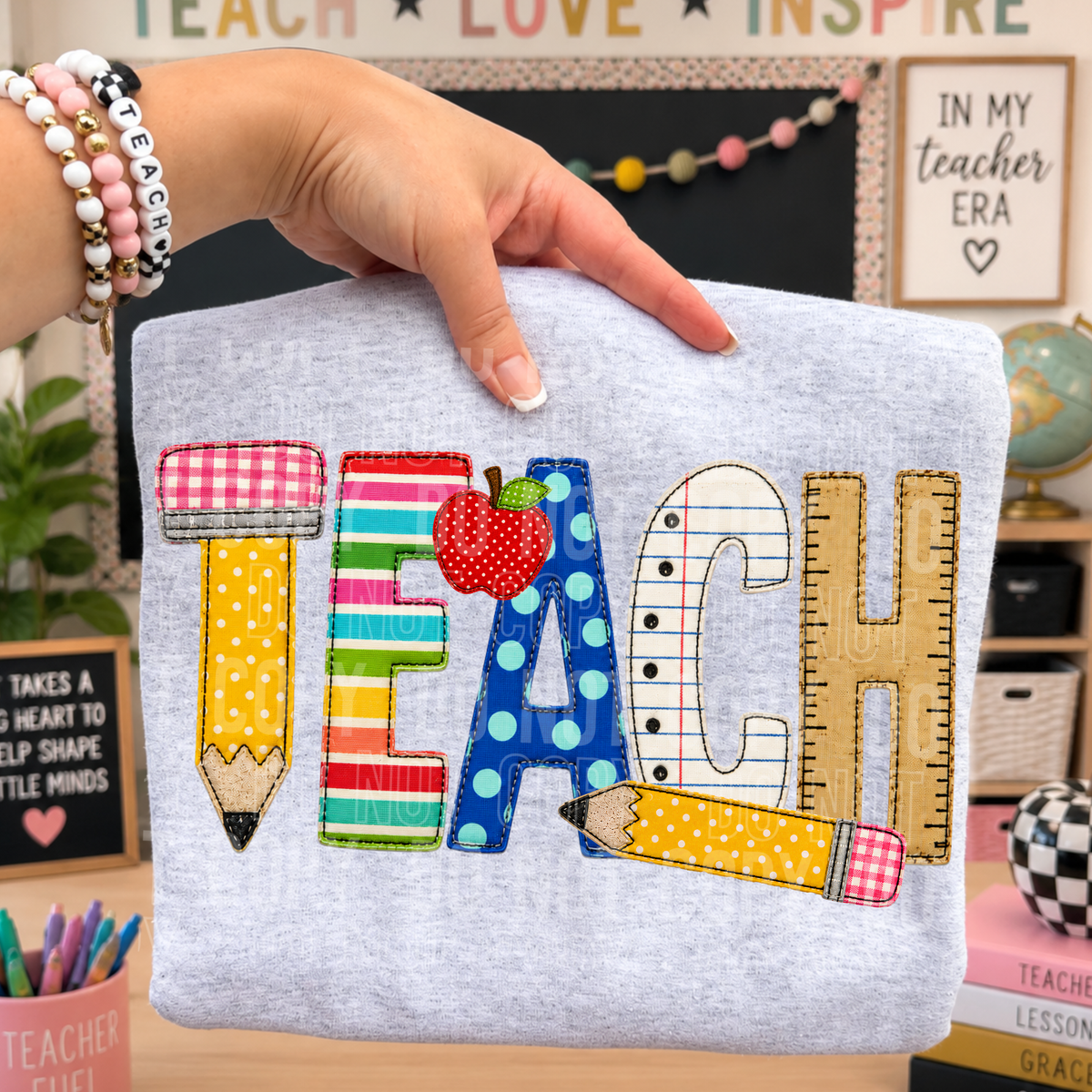 Teach faux embroidery (SBB) DTF transfer