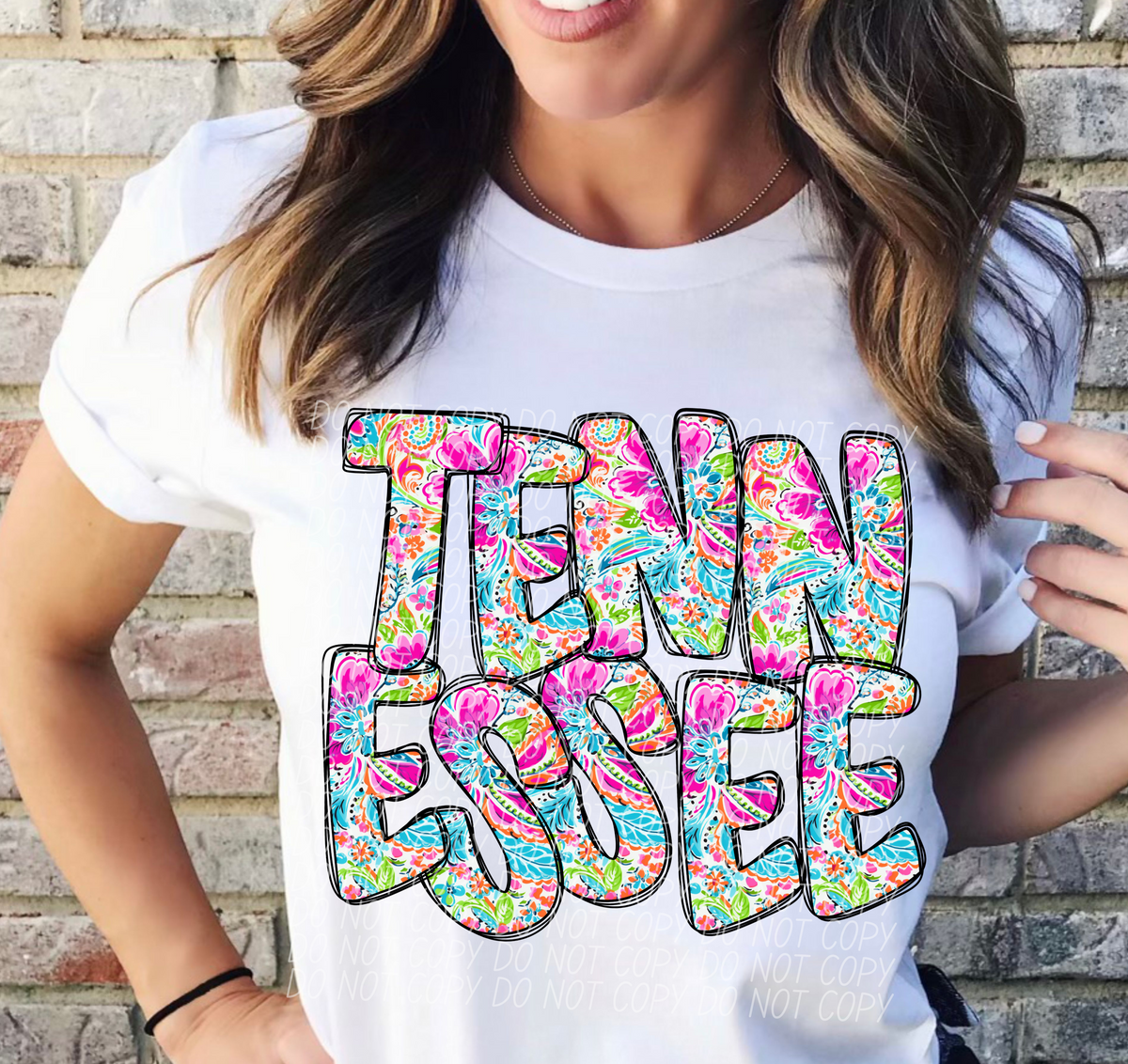 Tennessee floral STACKED CITY DTF transfer