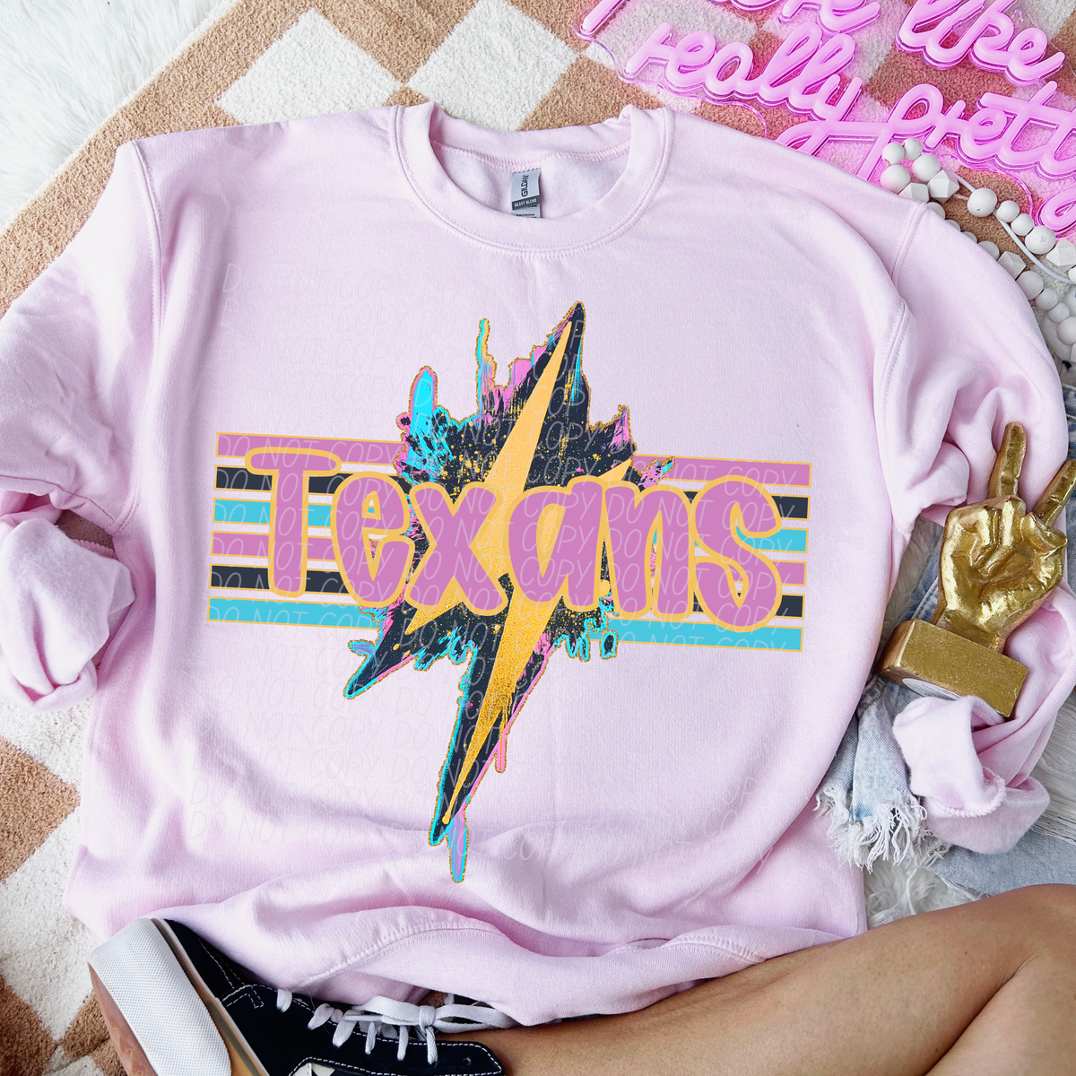 Texans Geode Bolt (CITY) DTF transfer