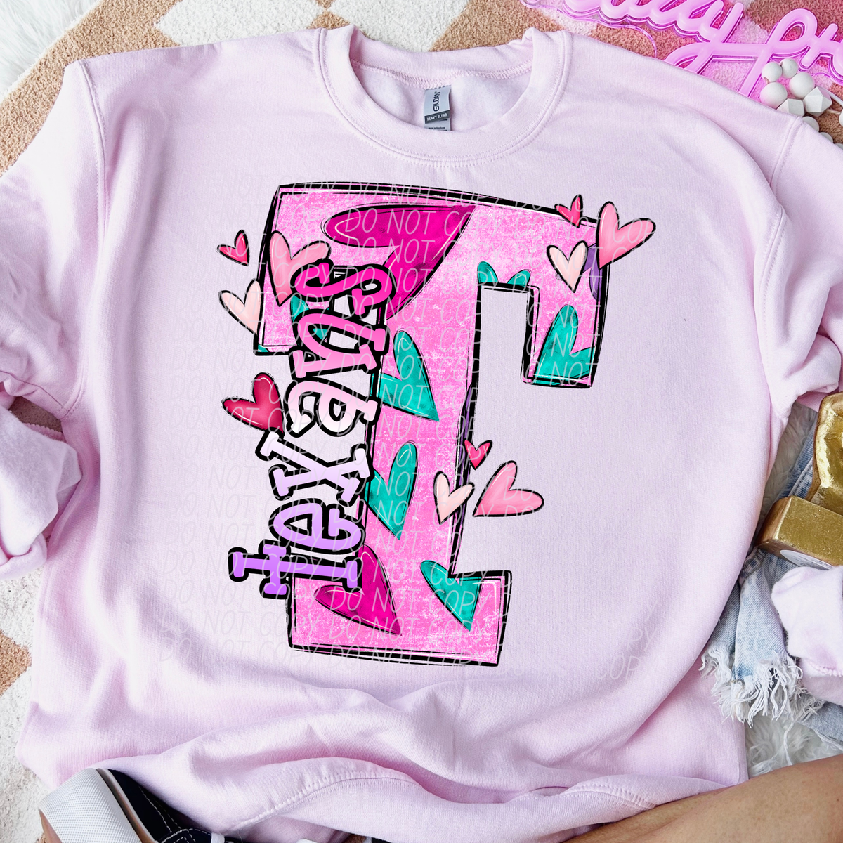 Texans Valentine Mascot (City) DTF transfer