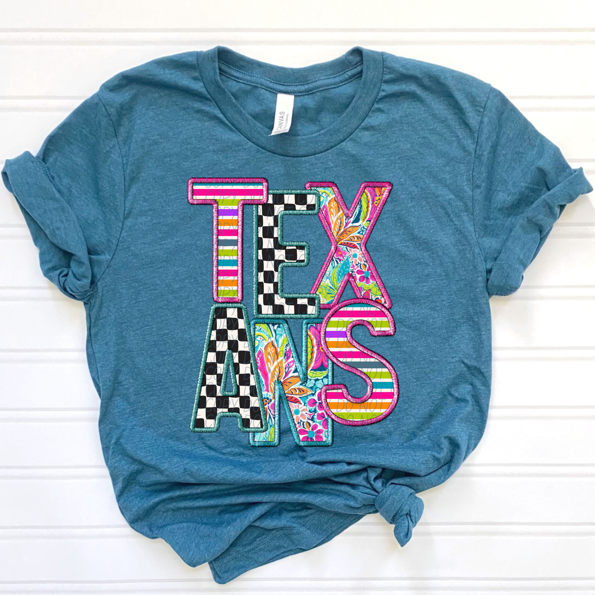 TEXANS bright patterns (CITY) DTF transfer