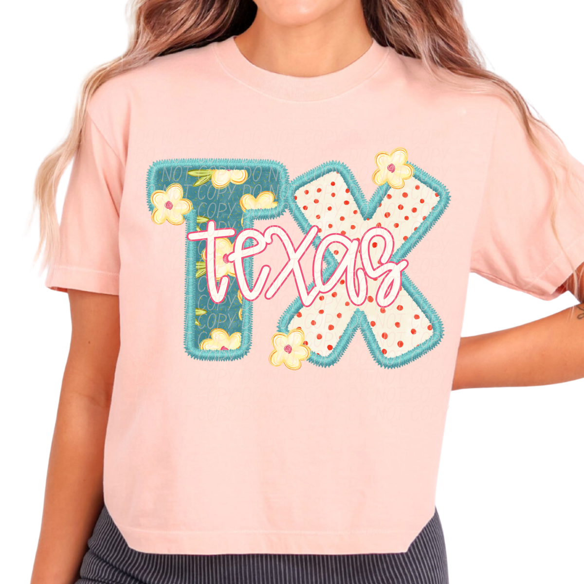 Texas retro floral (City) DTF Transfer