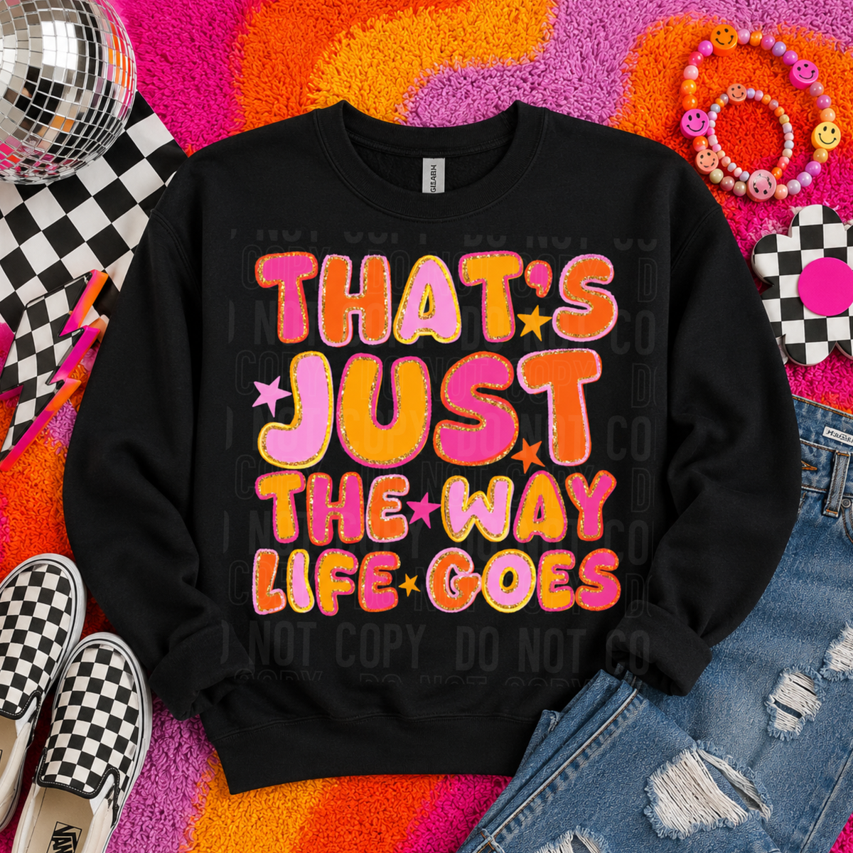 That's just the way life goes pink and orange (SBB) DTF Transfer