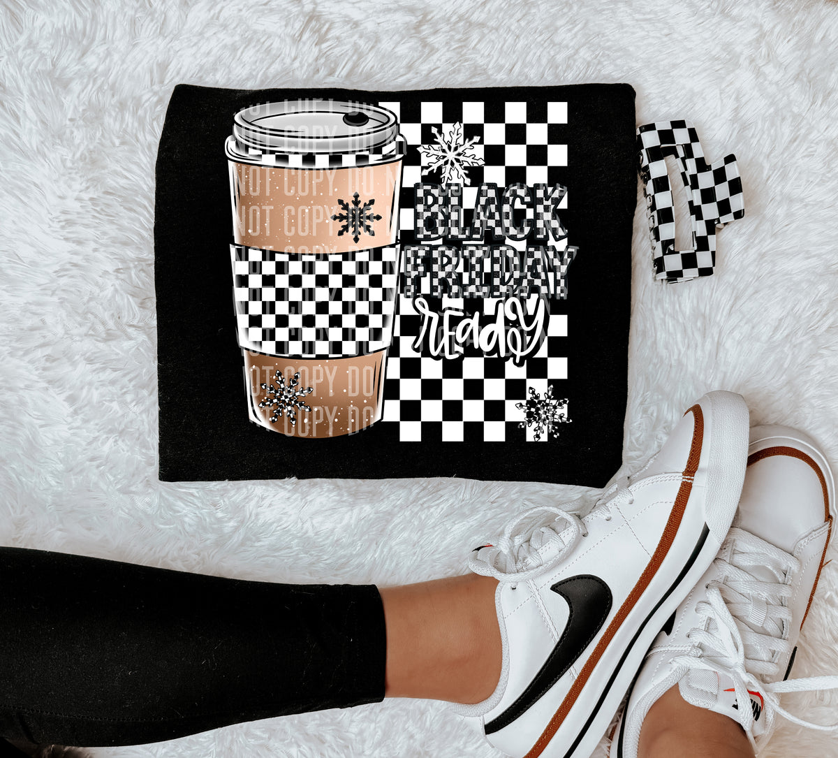 Black Friday Ready Cup Checkered 69785 DTF transfer
