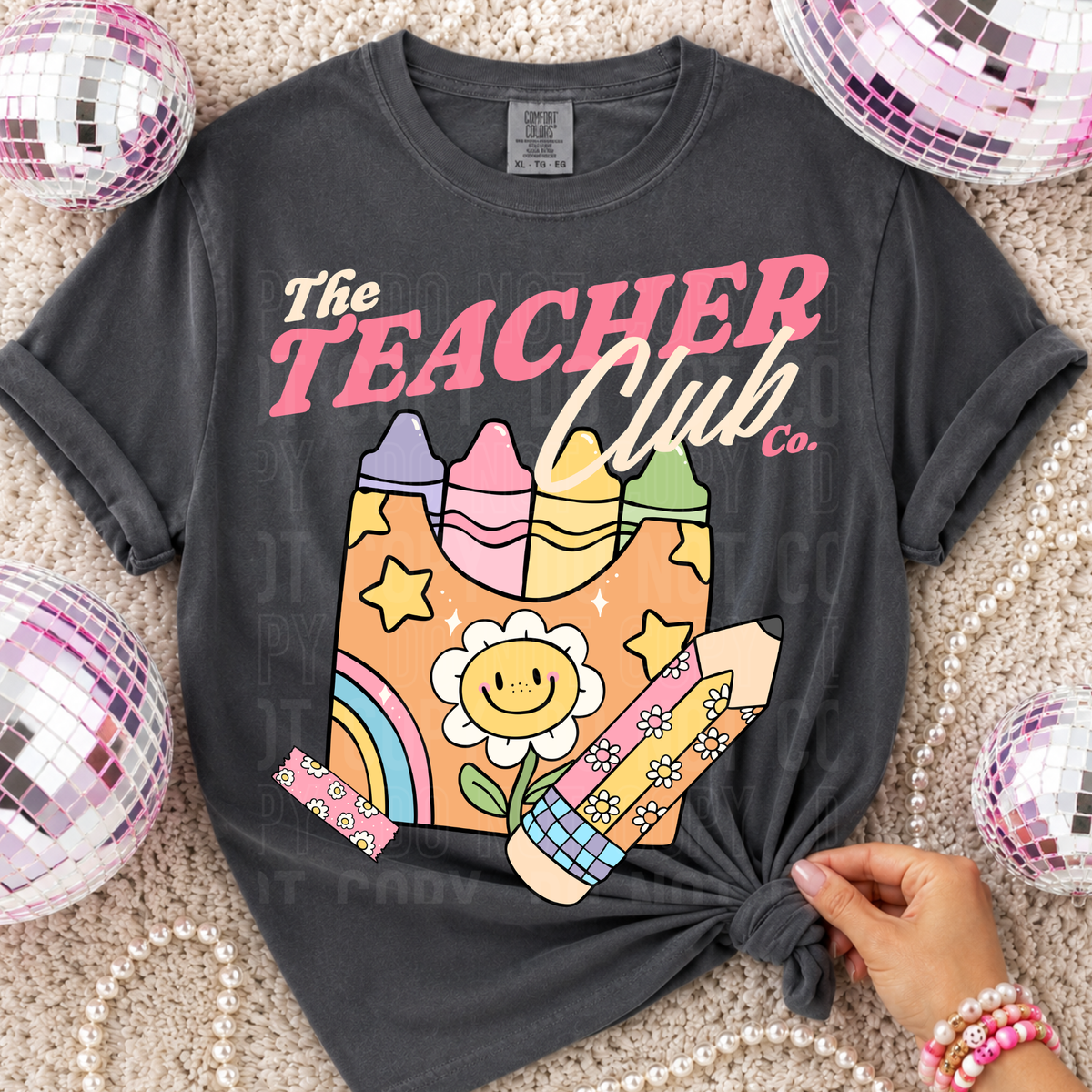 The teacher club crayons (SBB) DTF Transfer