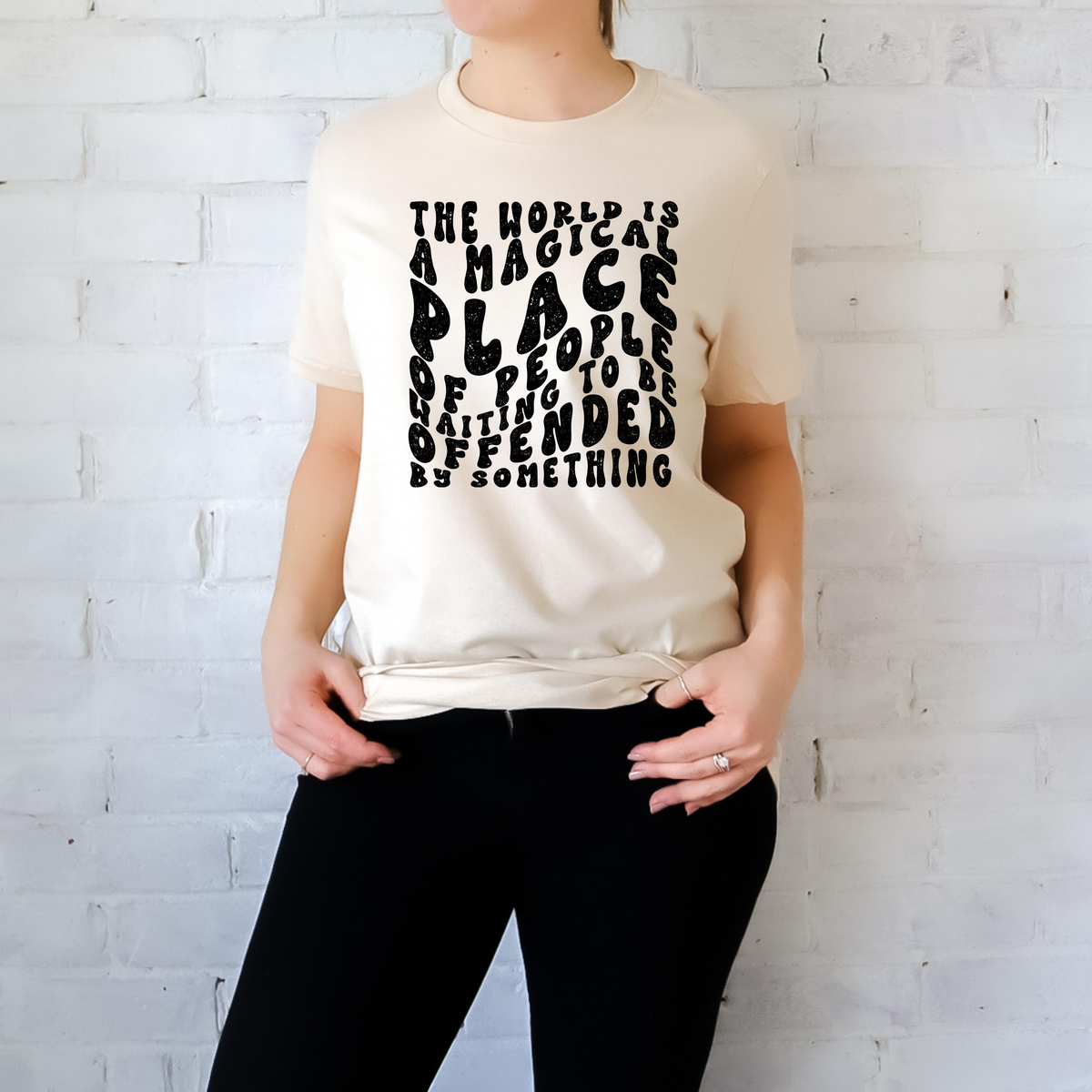 The World Is A Magical Place Of People Waiting To Be Offended By Something 116667 DTF Transfer