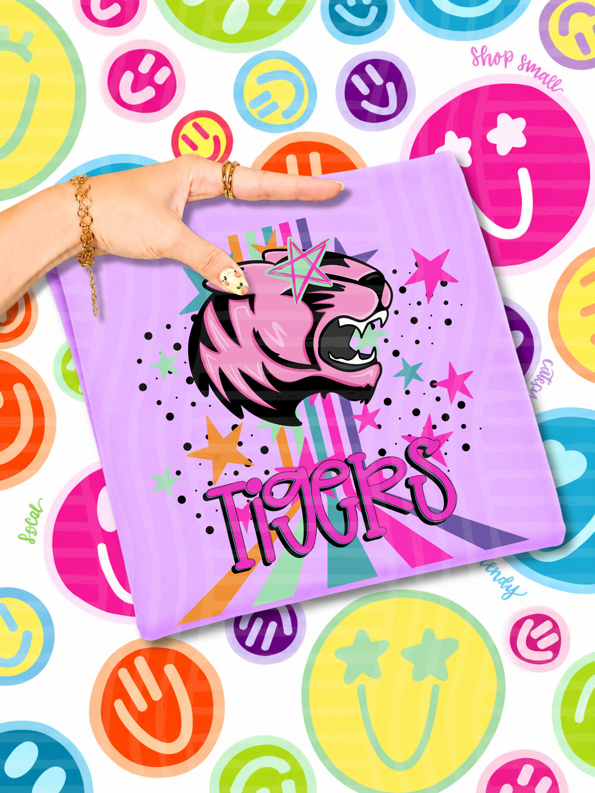 tigers starry eyes rainbow (caplinger) DTF Transfer