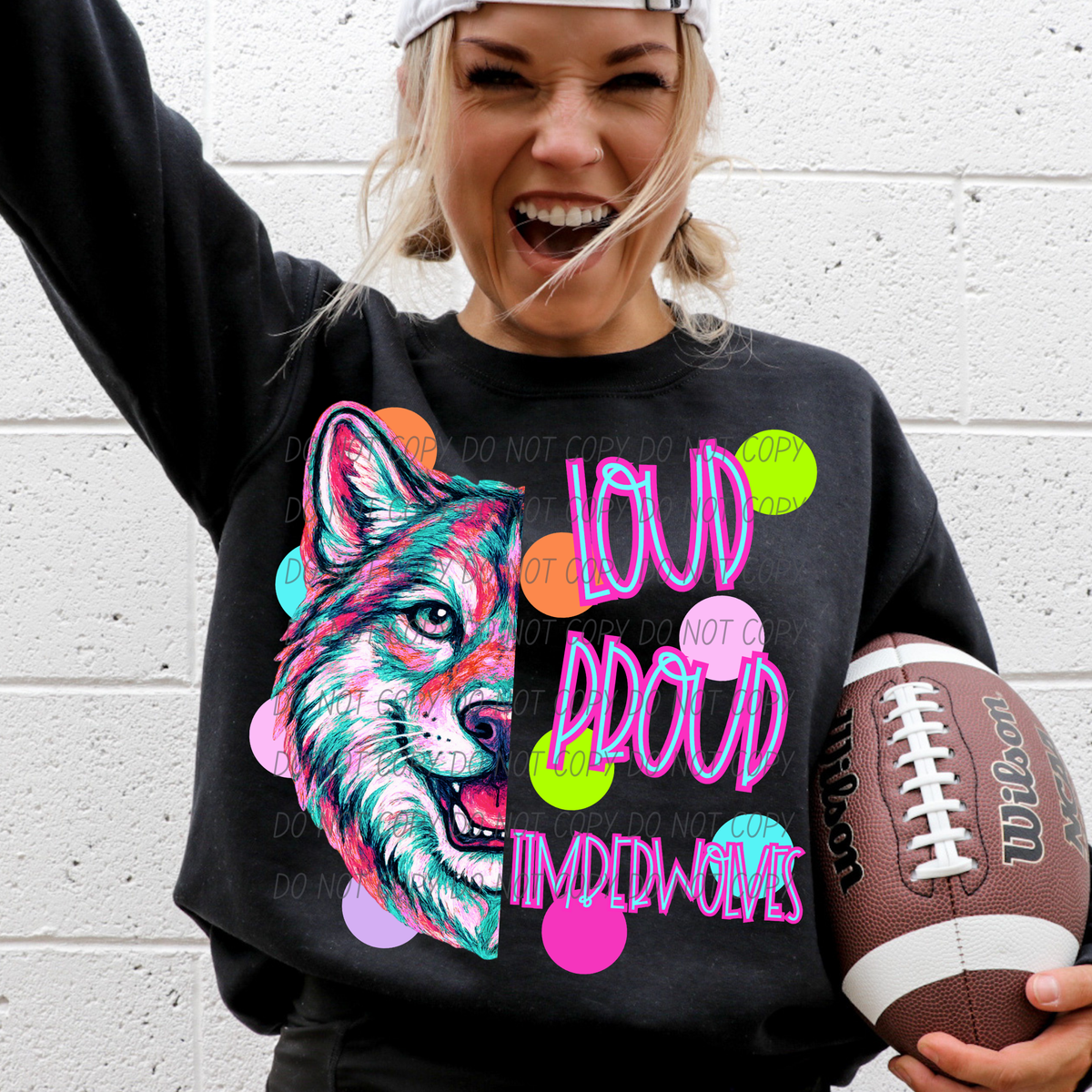 timberwolves loud proud polkadots (city) DTF transfer
