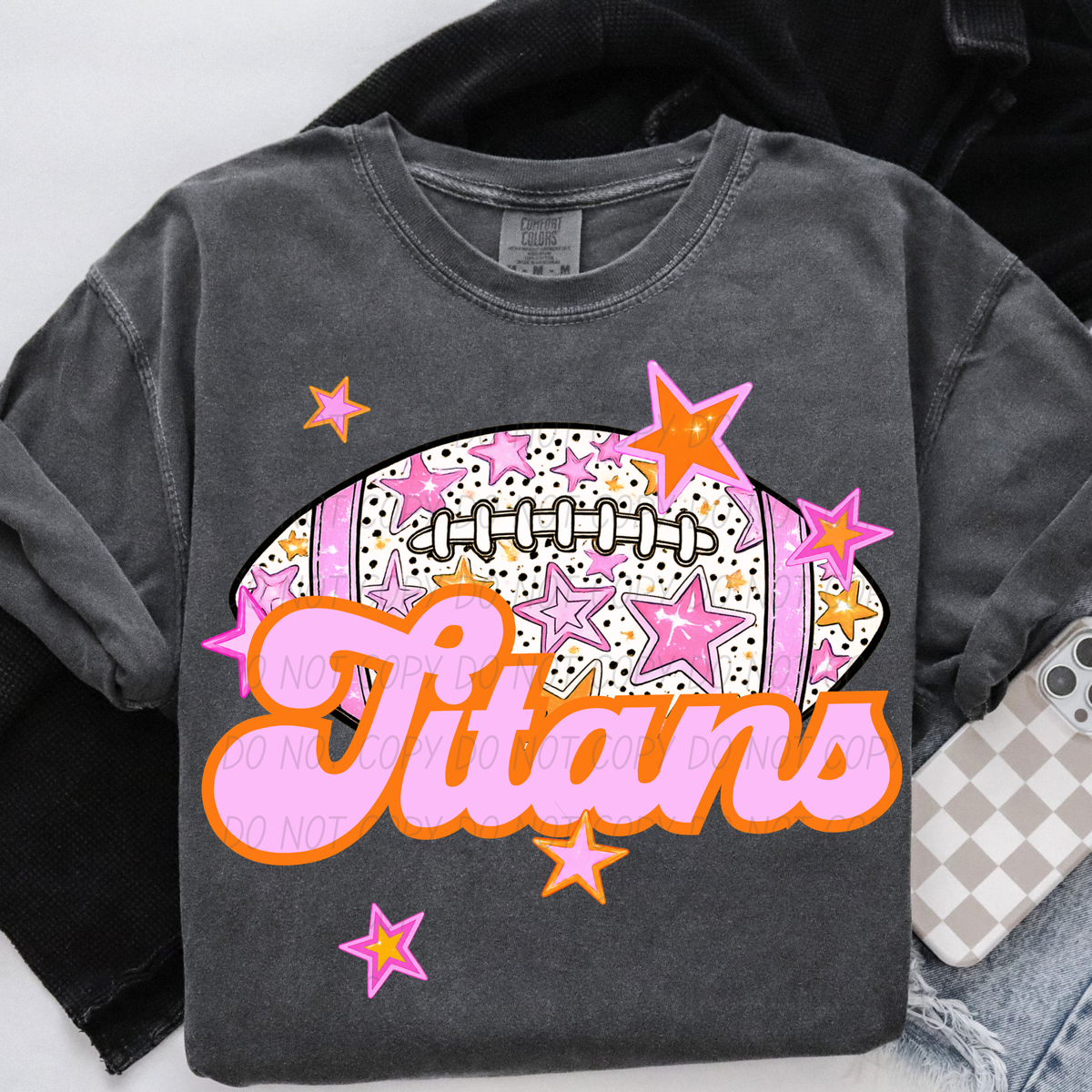 Titans pink football (city) DTF transfer