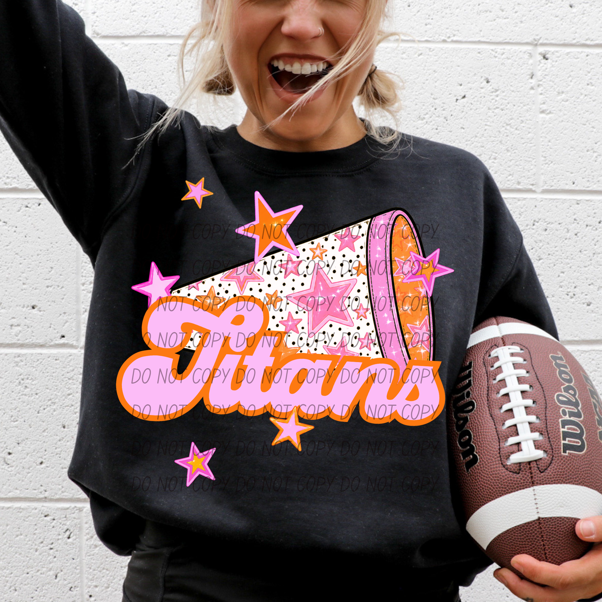 Titans pink cheer (city) DTF transfer