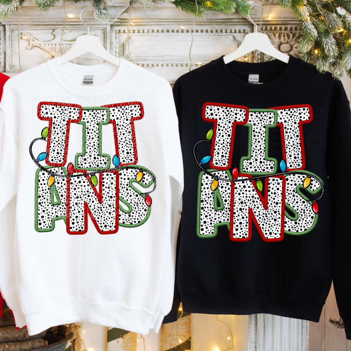 Titans Christmas Light Mascots (City) DTF Transfer