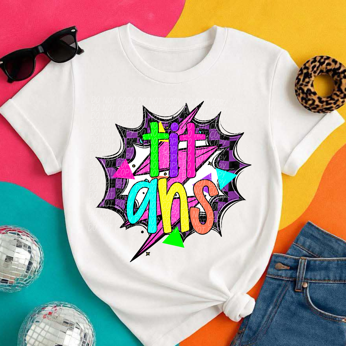 Titans 80's Hero Mascots (City) DTF transfer