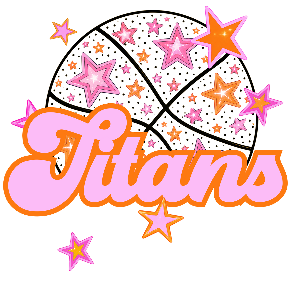 titans pink basketball (city) DTF transfer