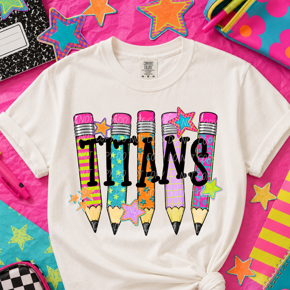 Titans Pencil Mascot (City) DTF transfer