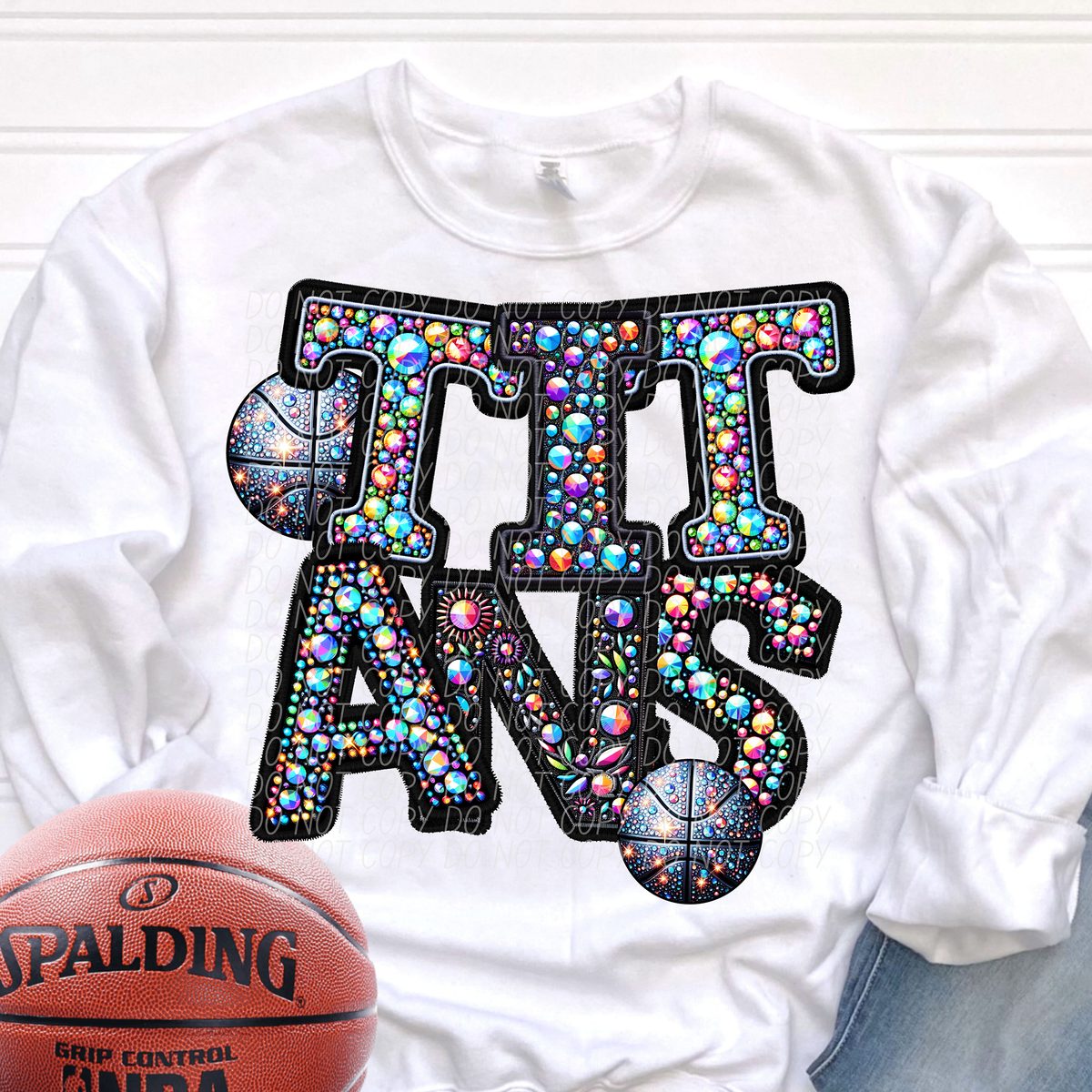 Titans Basketball Rhinestone (CITY) 66670 DTF transfer