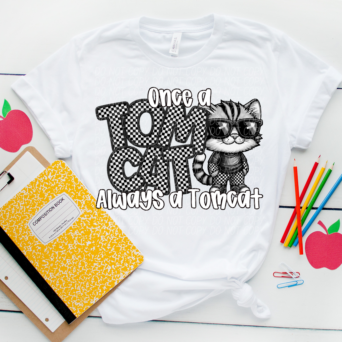 Once a Tomcat always a Tomcat Checkered (CITY) DTF transfer