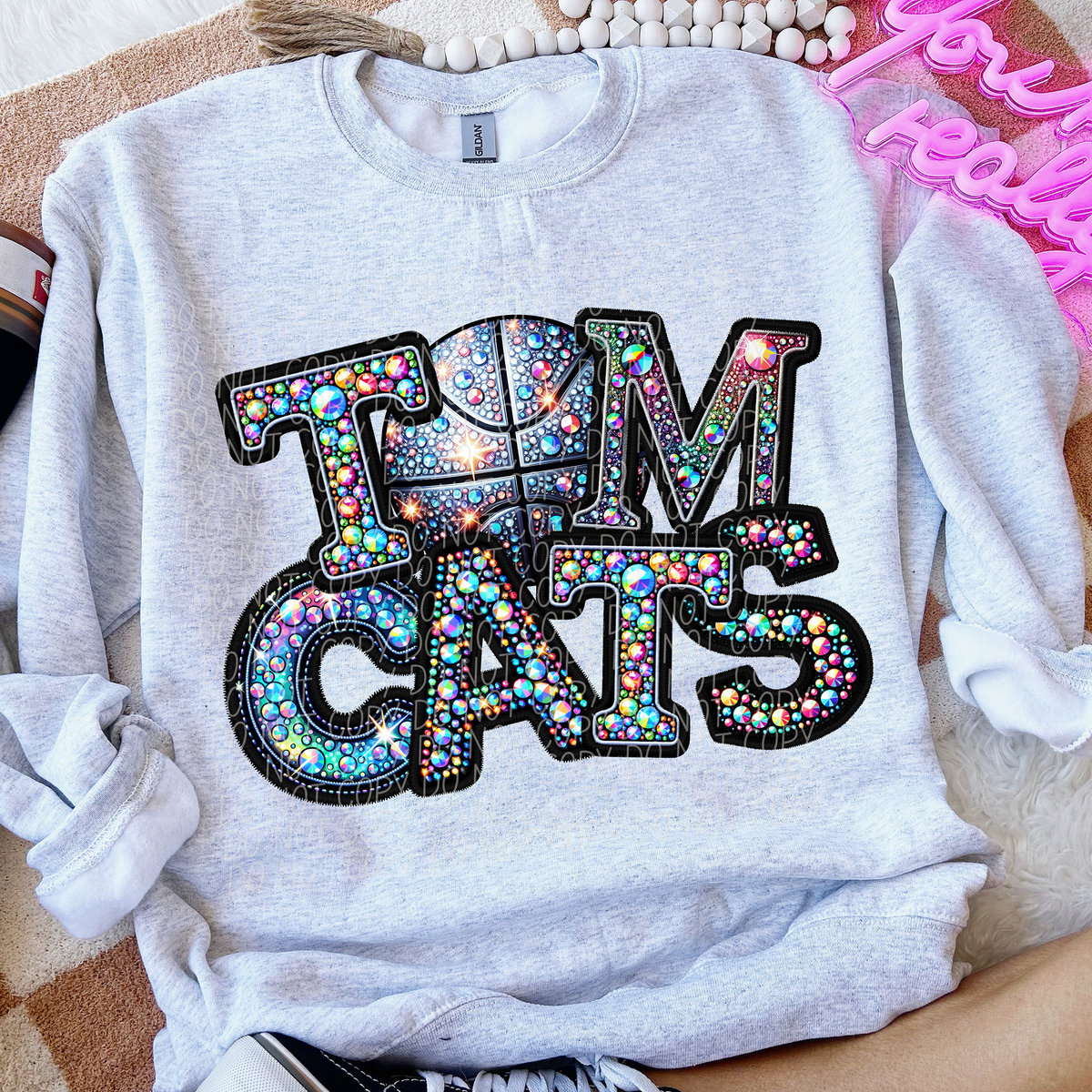 Tomcats Basketball Rhinestone (CITY) 66671 DTF transfer