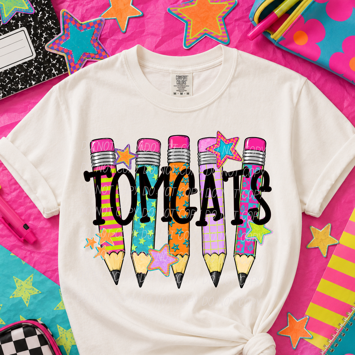 Tomcats Pencil Mascot (City) DTF transfer