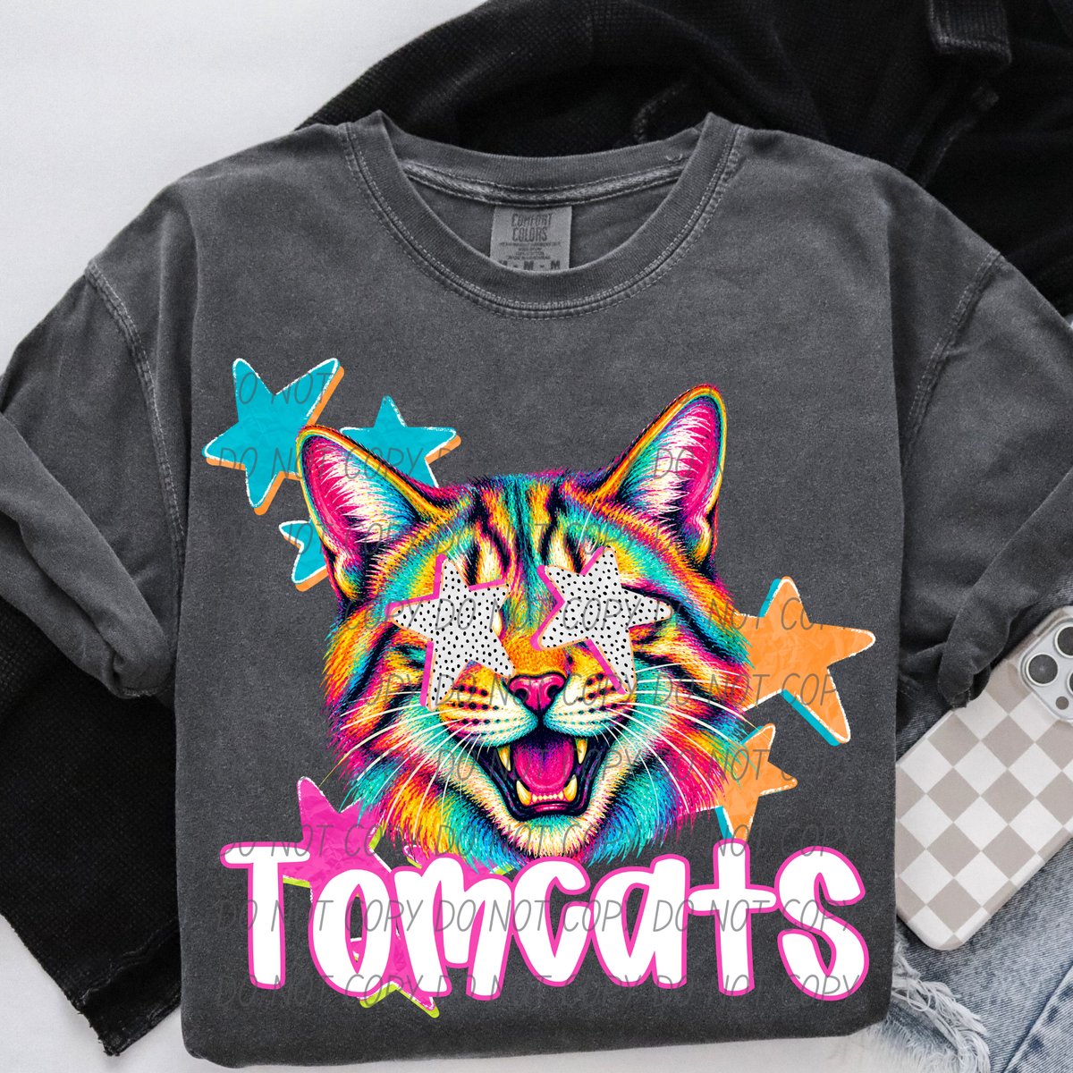 tomcats pop art with stars (CITY) DTF Transfer
