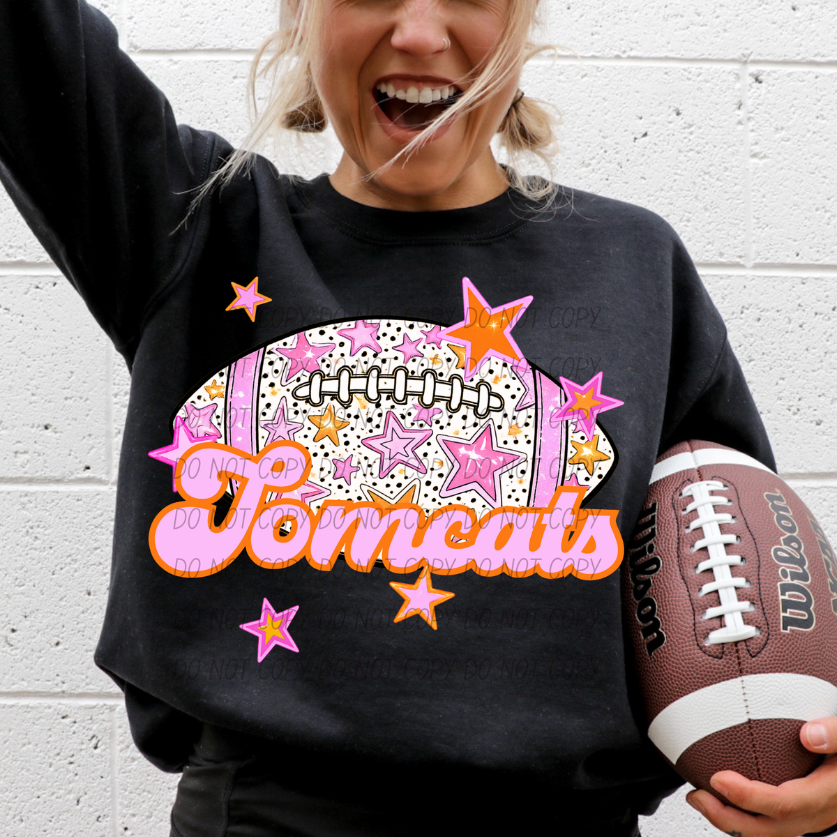 Tomcats pink football (city) DTF transfer