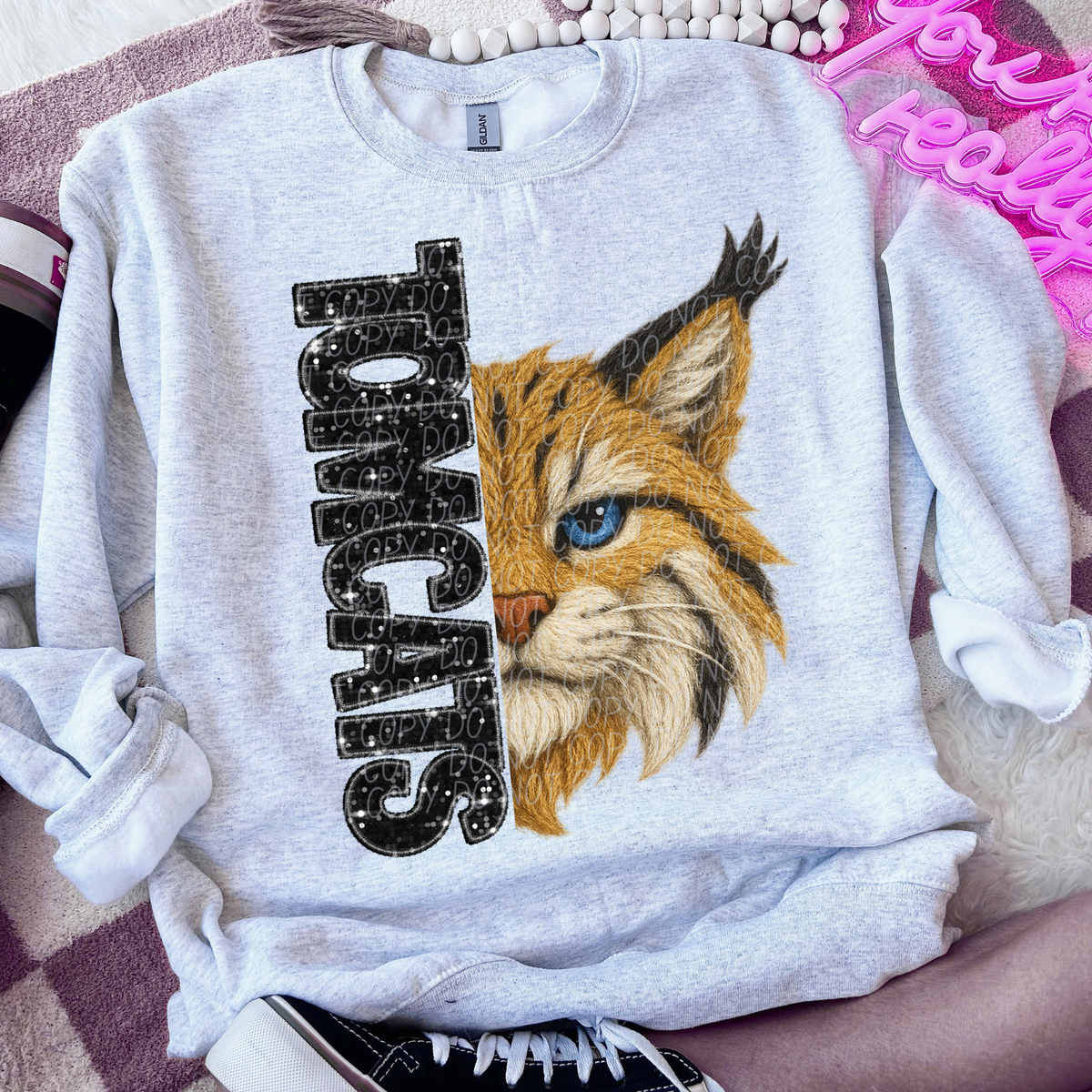 Tomcats faux glitter faux yarn (City) DTF Transfers