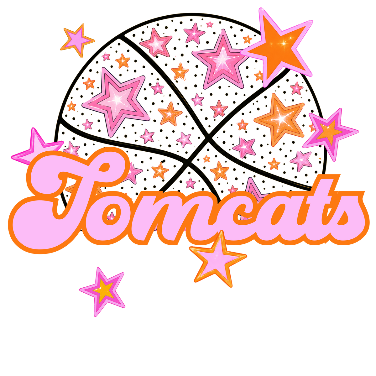 tomcats pink basketball (city) DTF transfer