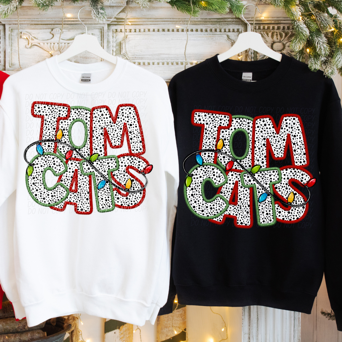 Tomcats Christmas Light Mascots (City) DTF Transfer
