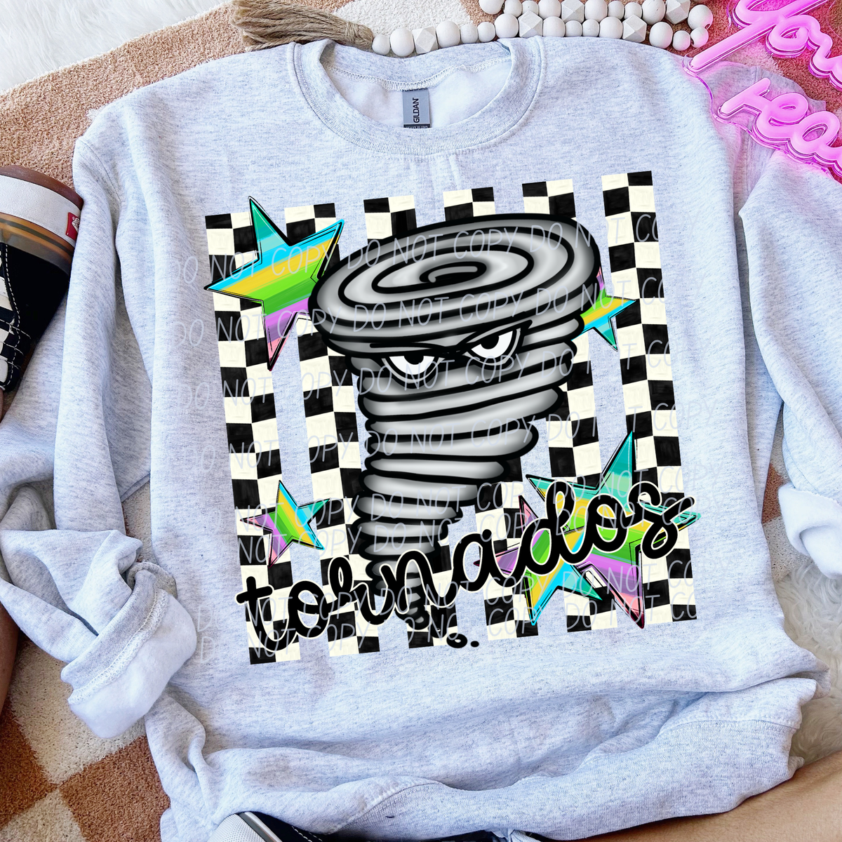 Tornados checker stripes (City) DTF Transfer