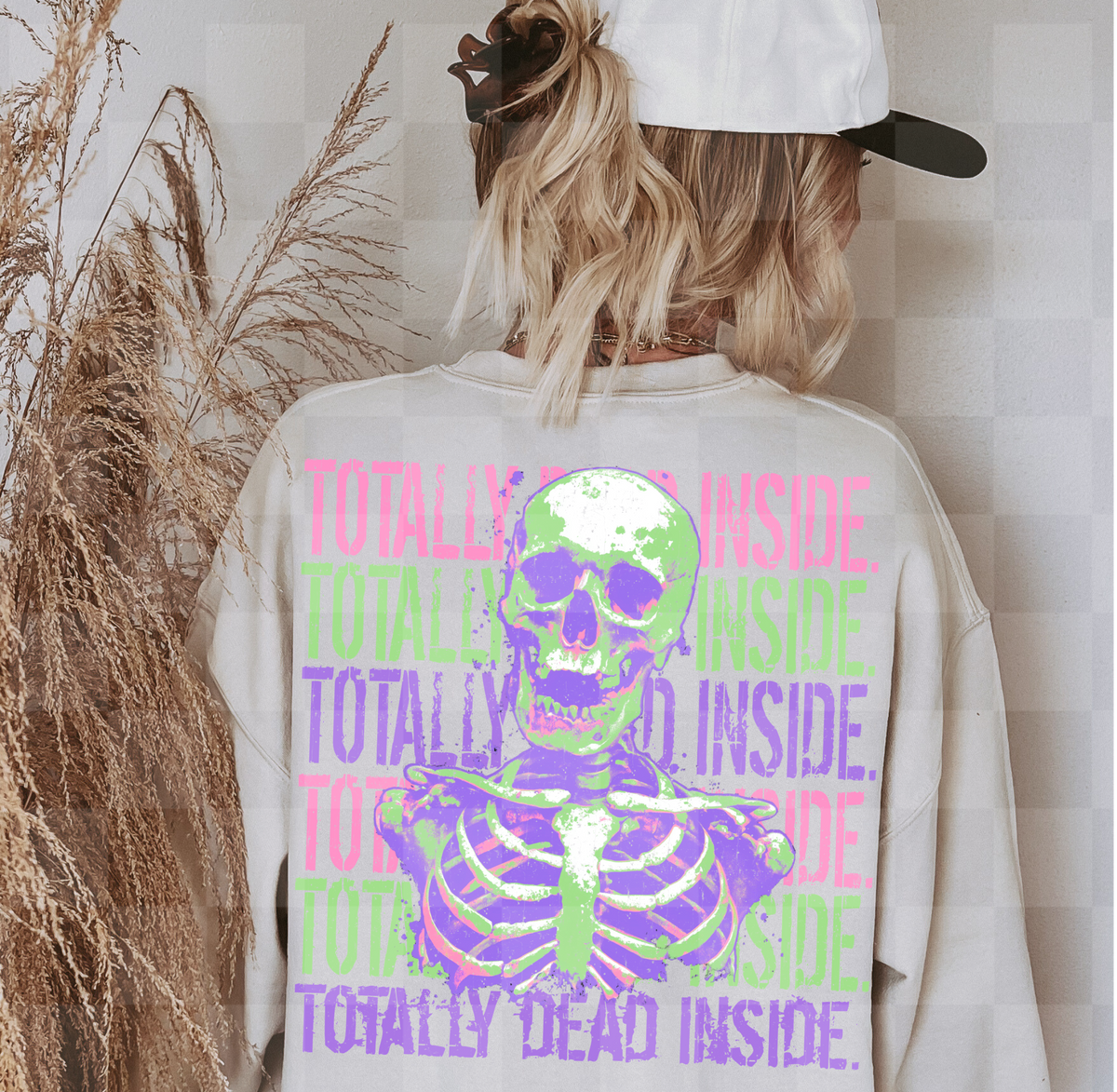 Total dead inside GREEN PURPLE PINK (Lyttle) DTF Transfer