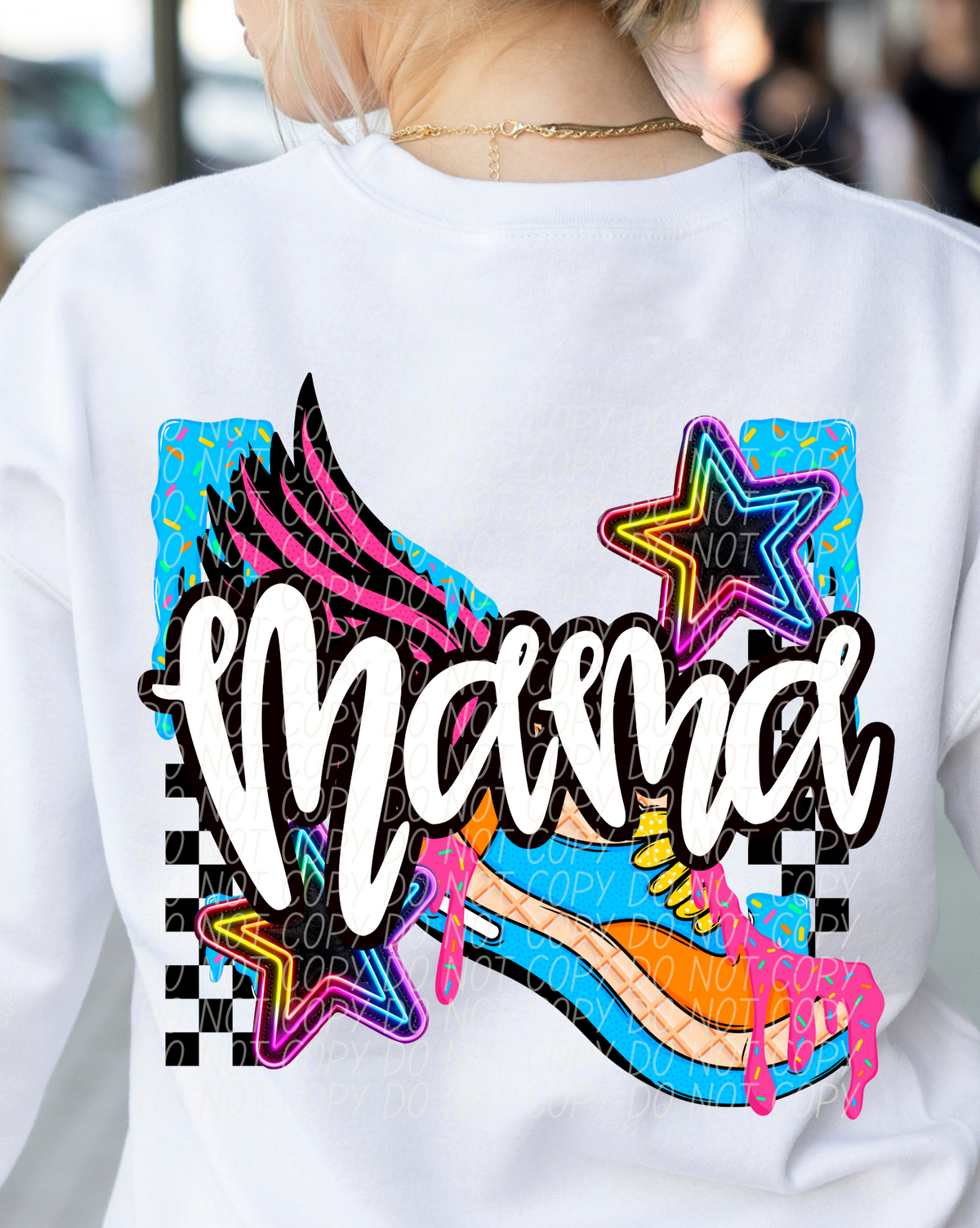 Track Mama Drip BACK PRINT (CITY) DTF transfer