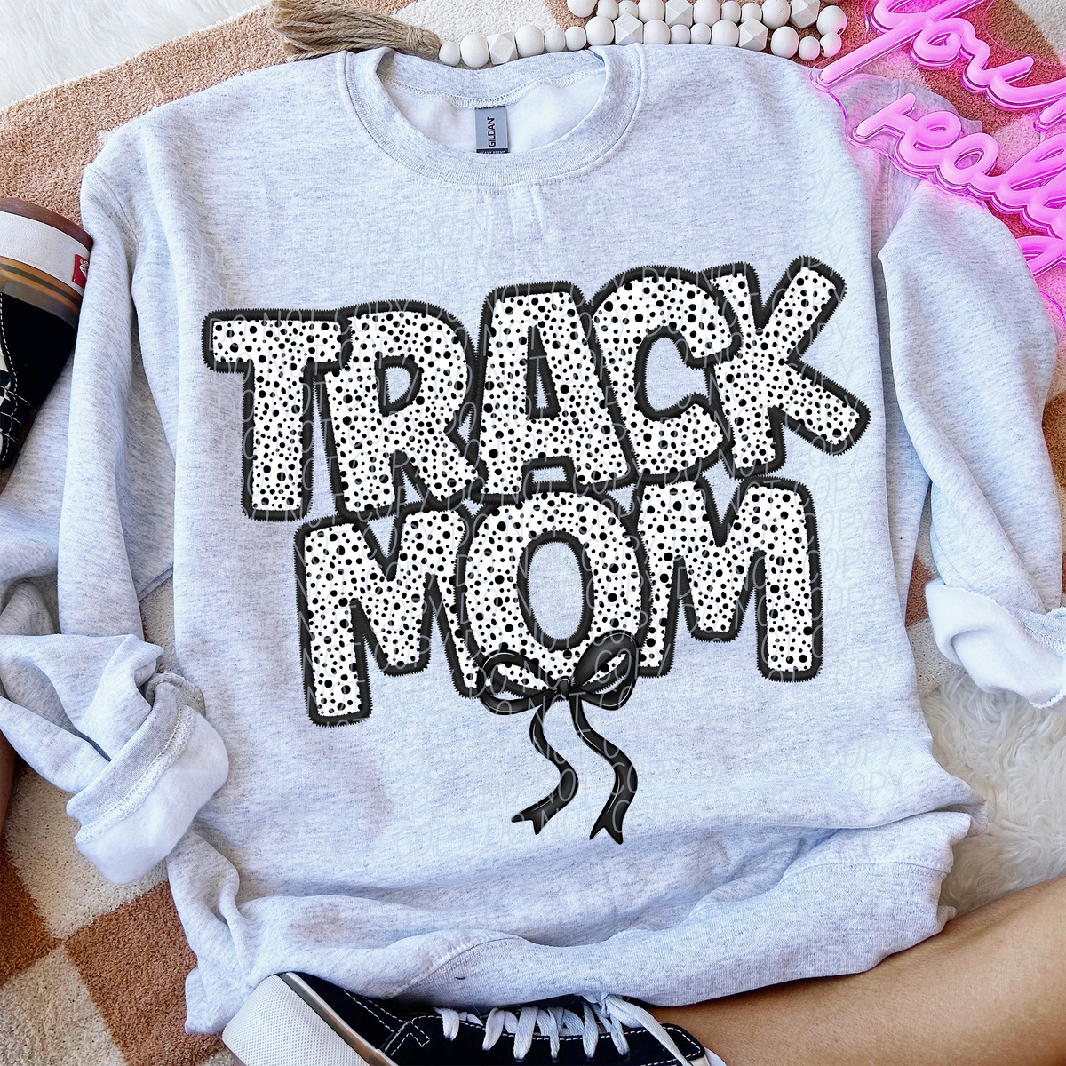 Track Mom Bow 74356 DTF Transfer