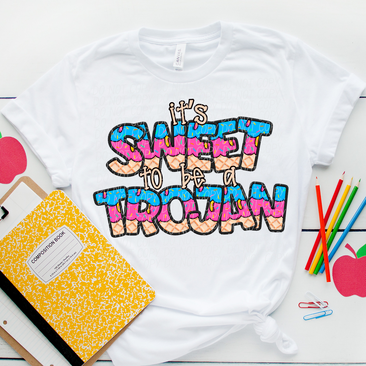 It's sweet to be a TROJAN drip (Caplinger) DTF transfer