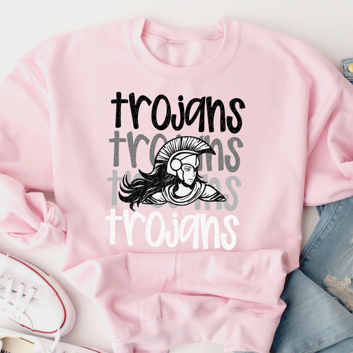 Trojans Word Stacked (CITY) 57471 DTF transfer