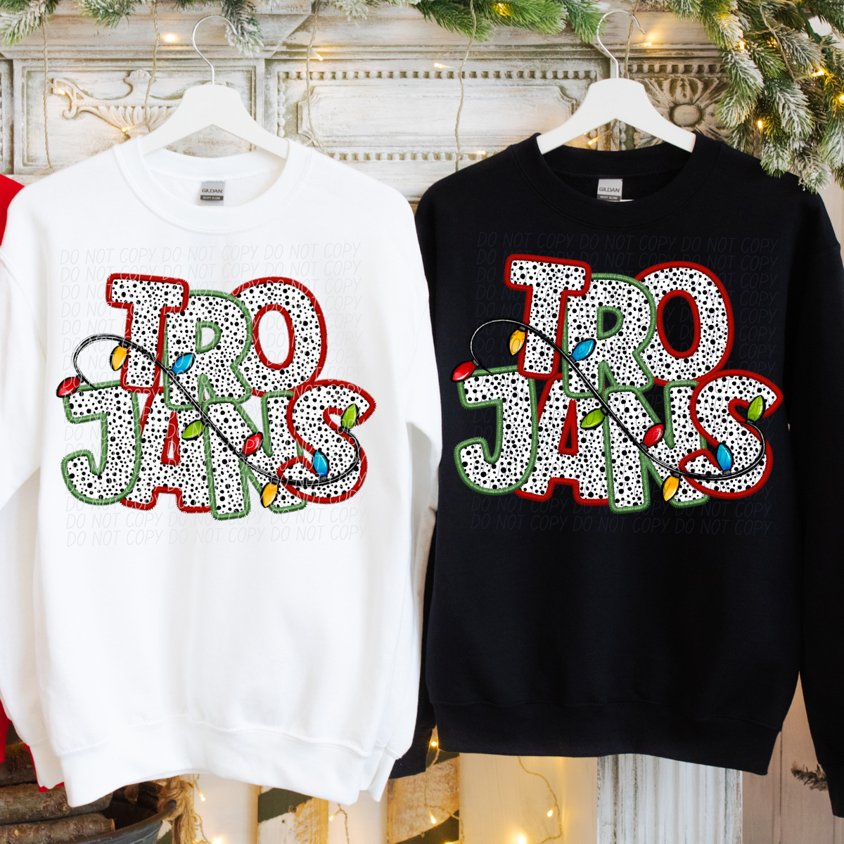 Trojans Christmas Light Mascots (City) DTF Transfer