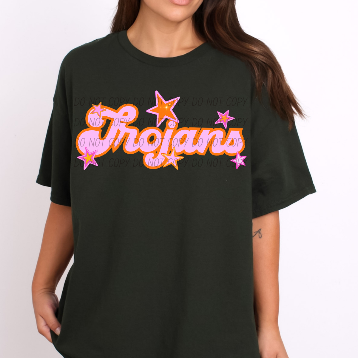 trojans pink orange stars (city) DTF transfer