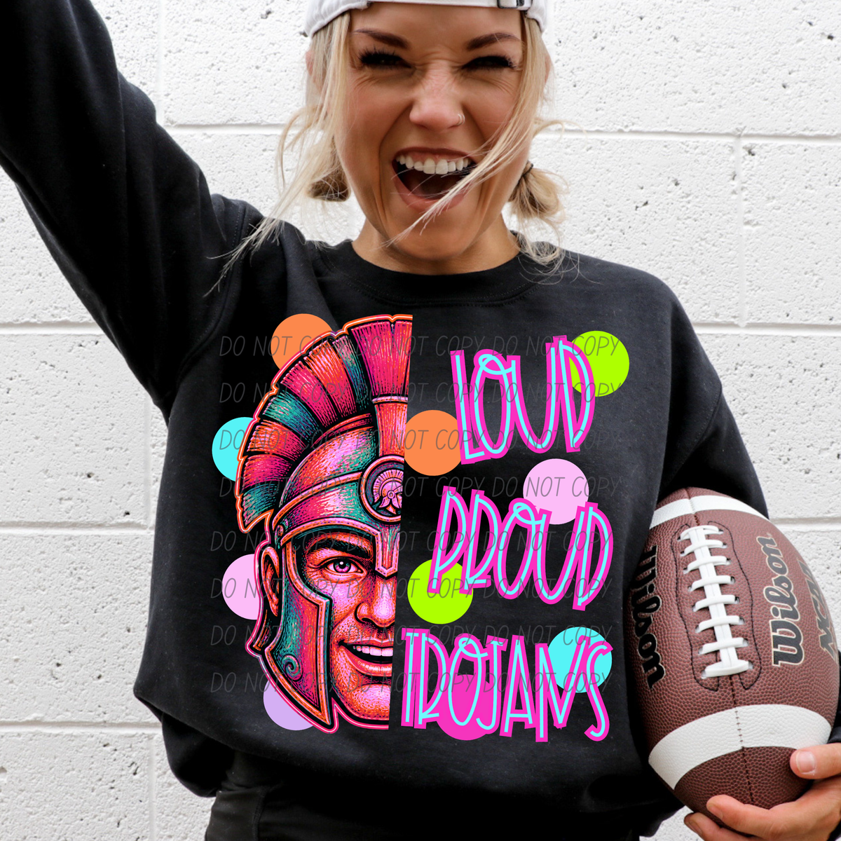 trojans loud proud polkadots (city) DTF transfer