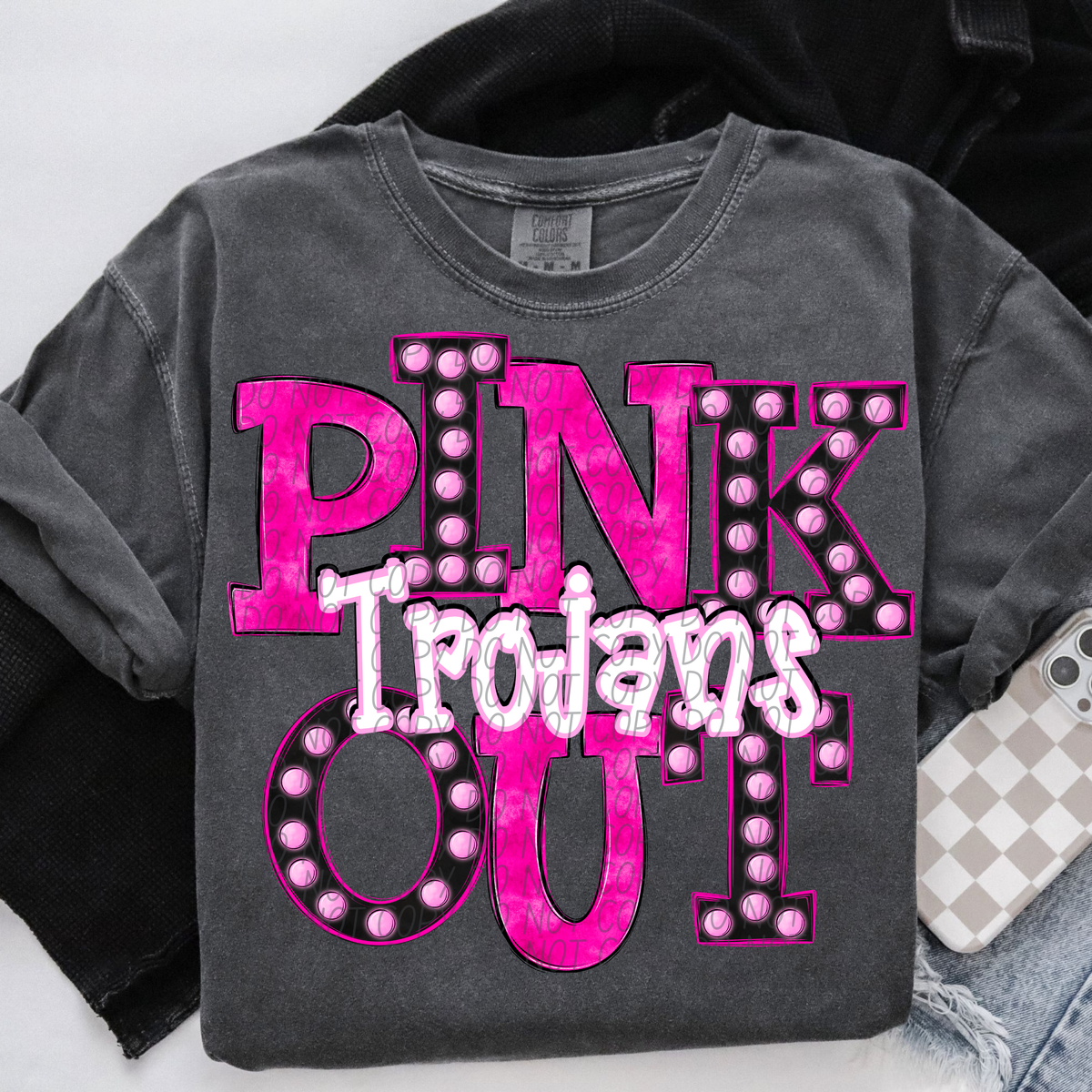 Trojans Pink Out Marquee (City) 113053 DTF transfer