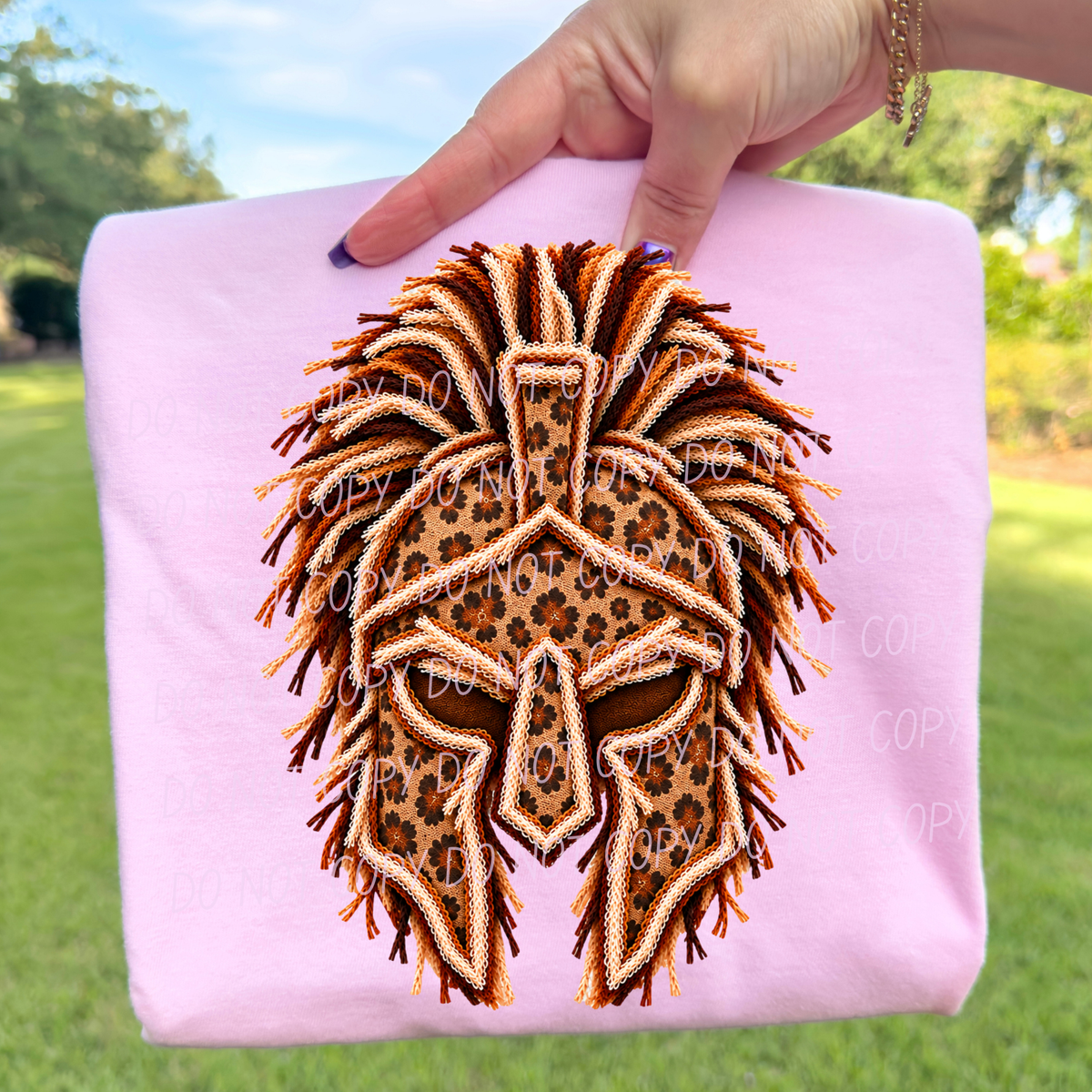 trojans leopard fringe mascot (city) DTF Transfer