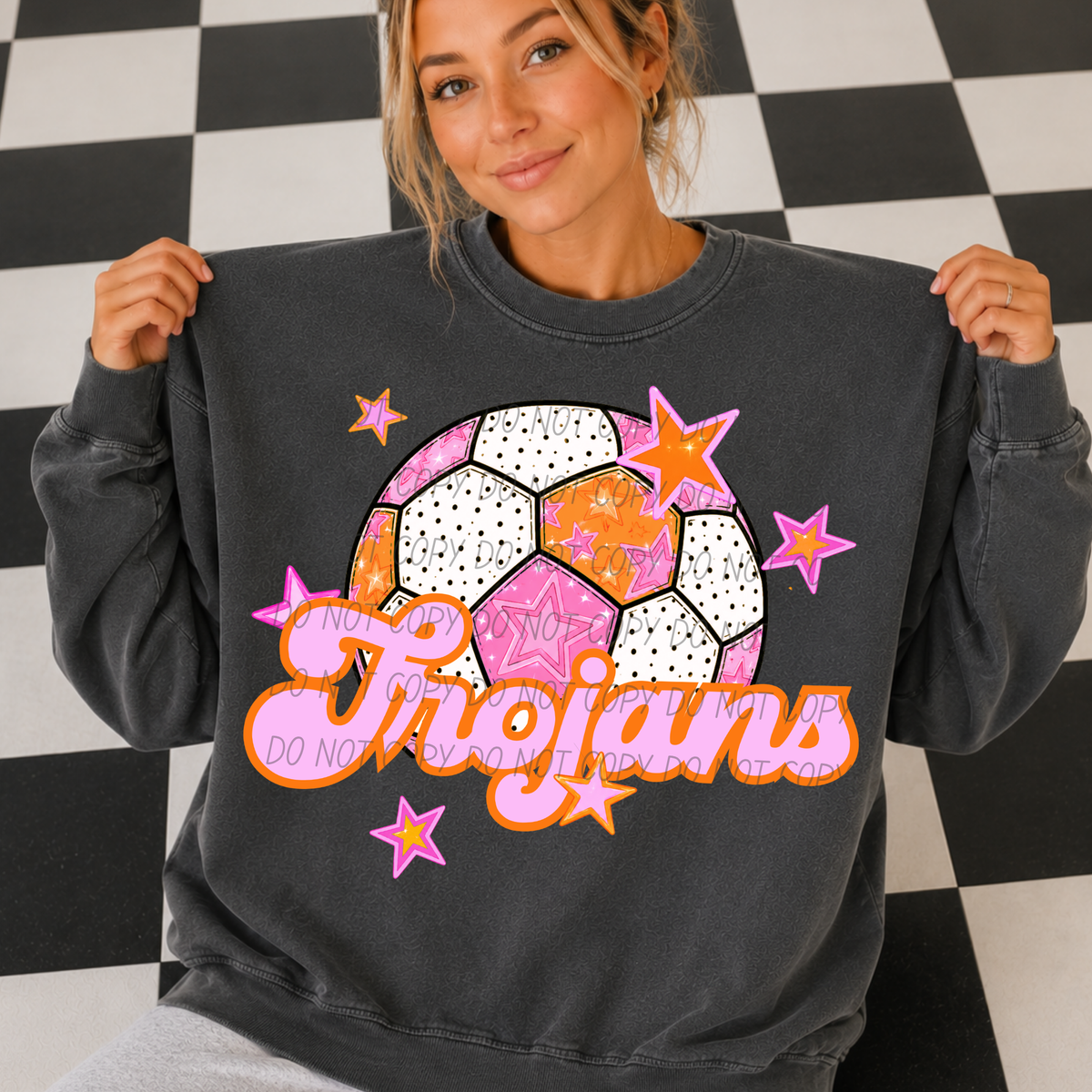 Trojans pink soccer (City) DTF transfer