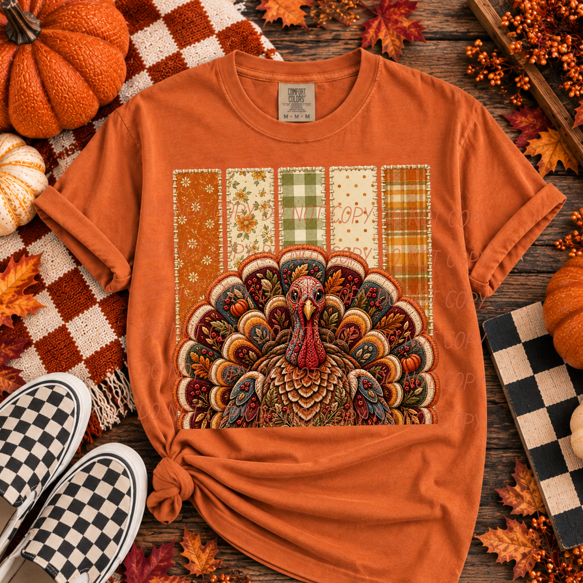 Turkey quilt background (City) DTF Transfer
